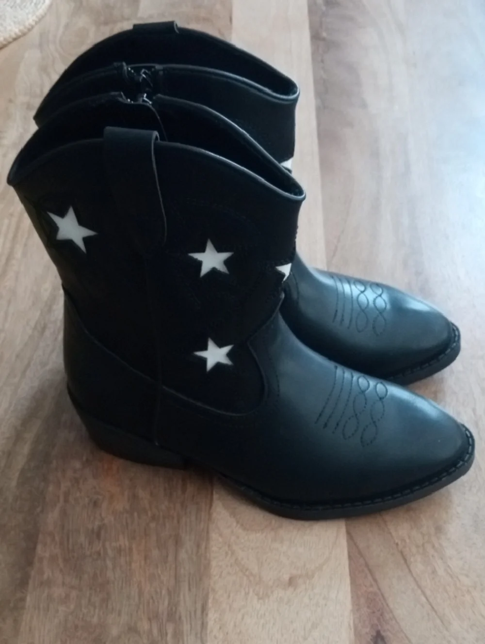 Wonder nation Black Boots with White Star Accents